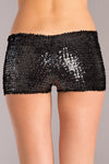 BW1676HP Sequin Booty Shorts - Hot Pink